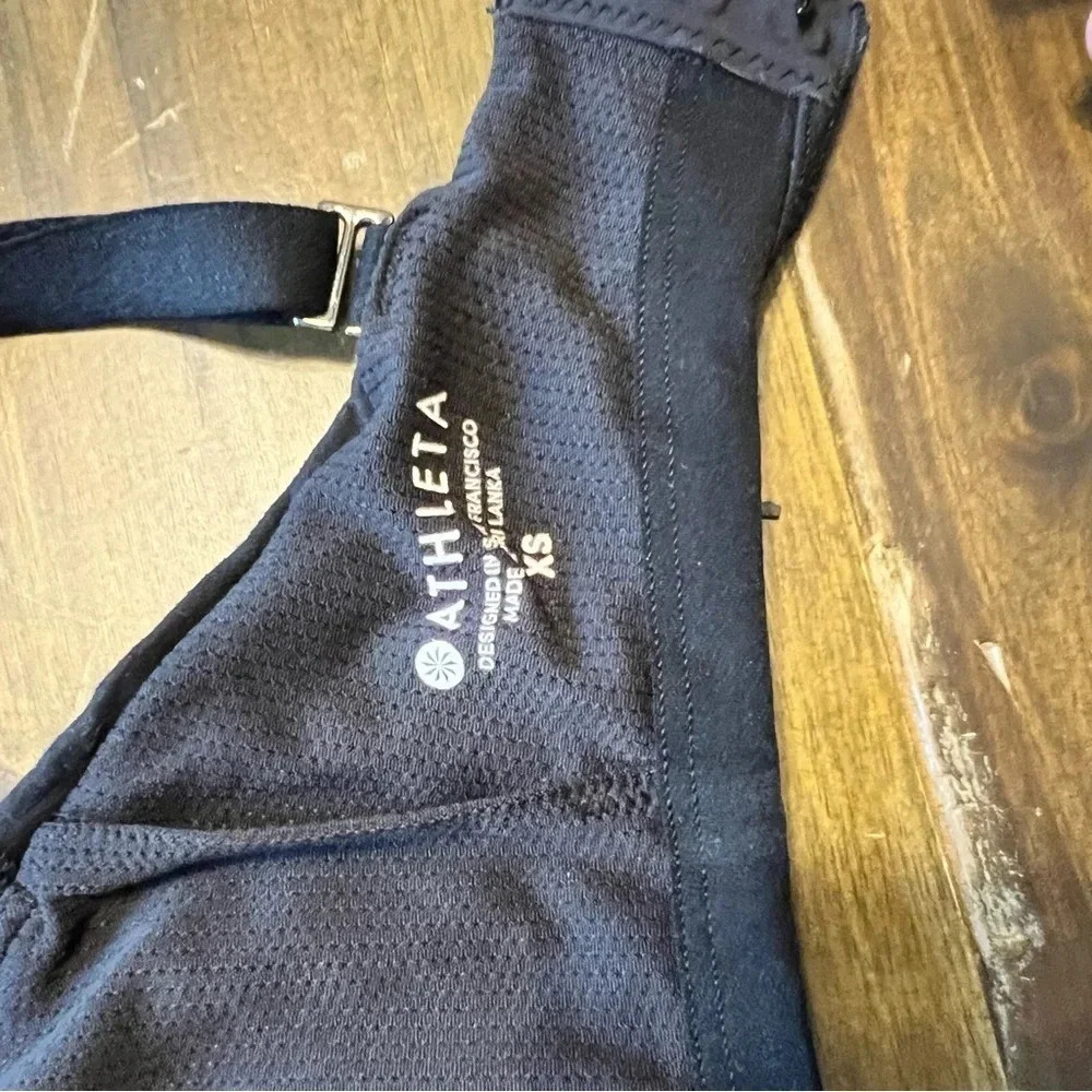 Athleta Front Closure Zip Snap Button Sports Bra … - image 3